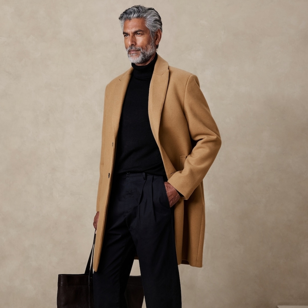 Camel wool coat with tags Banana Republic